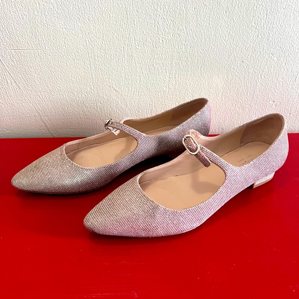 Kate Spade sparkly mary jane flats sz 6.5 perfect condition!